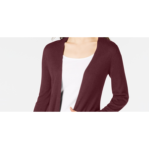 Cardigan en jersey pour femme Maison Jules, taille XX-Large, ouvert sur le devant, long et élégant, couleur bordeaux - Product Image 2