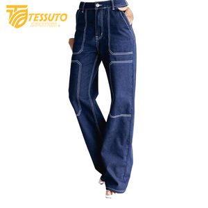 กางเกงยีนส์เอวสูงของผู้หญิงกางเกงยีนส์เอวสูงมีสไตล์ - Product Image 3