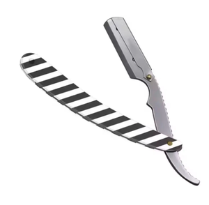 Maquinilla de afeitar recta plegable de acero inoxidable ANAAIF profesional, afeitadora de peluquero, cuchillo, herramienta para afeitar el cabello, polvo para Barba, cuidado Personal - Product Image 4