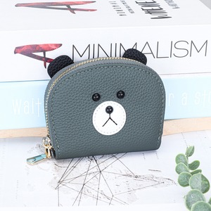 Ando Bag - Tarjetero de piel auténtica de vaca para mujer, billetera compacta tipo acordeón con cremallera - Product Image 3