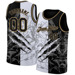Maillot de basket-ball unisexe personnalisé en gros, dernière mode, séchage rapide, respirant, antibactérien, uniforme d'entraînement sportif 100% - Product Image 1