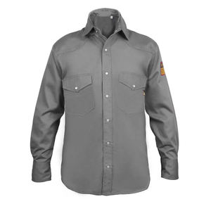 Vêtements de travail avec patch brodé de marque propre, uniforme de travail en vrac, réduction, uniforme de sécurité pour l'industrie pétrolière et gazière, chemise en coton ignifuge, réfléchissant, CE - Product Image 4