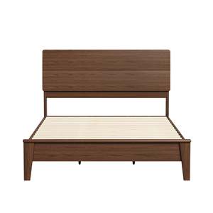 Modern Home Furniture Solid Wood Double & Queen <b>Bed</b> <b>Frame</b> in Claro Walnut - Product Image 4