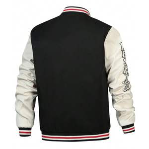 Streetwear à broderie en chenille avec écusson à manches longues coloré et personnalisé OEM Veste universitaire élégante et décontractée Letterman pour jeunes hommes - Product Image 2