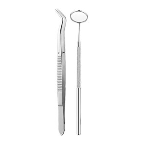 Kit de Cuidado Bucal con Espejo Dental de Acero Inoxidable Duradero, Herramienta de Limpieza Dental con Doble Punta en Forma de Hoz, Certificado CE, Ergonómico - Product Image 4