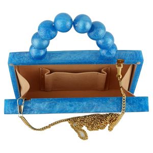 Handmade <strong>Beautiful</strong> Resin <strong>Clutch</strong> Bag for Women Elegant and Fashionable Design with Chain Decoration for Evening Events Parties - Product Image 2