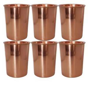 Vaso de cobre 100% de alta calidad vaso de cobre hecho a mano para agua potable diseño moderno vaso pulido brillante - Product Image 5