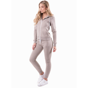Conjunto Deportivo Ligero con Capucha para Mujer, Pantalones Jogger de Color Sólido con Cierre Frontal, Manga Larga, Ropa Casual de Invierno Transpirable - Product Image 1
