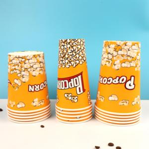 Gobelets en papier personnalisés pour <span class=keywords><strong>popcorn</strong></span> et thé au lait, à paroi simple, écologiques, jetables, avec revêtement PE, pour l'emballage alimentaire - Product Image 3