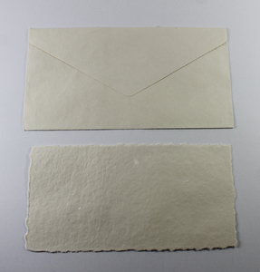 Professional Custom Greeting Envelope 250 Gsm Deckled Edge <b>Card</b> With Matching Envelop Recycled Handmade <b>Paper</b> - Product Image 3