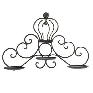 Portavelas metálico sólido duradero montado en la pared de diseño Floral decoración navideña para el hogar soporte de vela elegante - Product Image 4