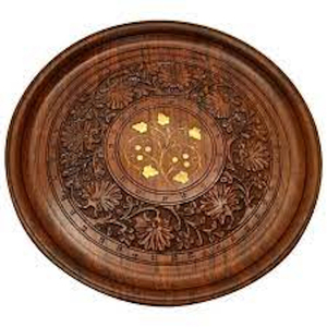 Assiettes en bois de conception de modèle classique pour le plateau de service en bois de restaurant d'hôtel à la maison fourni par HHO - Product Image 6