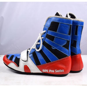 Zapatos de Boxeo y Lucha Libre Personalizados de Alta Calidad Internacional Superior, Botas de Entrenamiento de Kickboxing, Forro de Malla de Cuero Genuino y PVC - Product Image 4