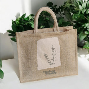 New Arrival <b>Large</b> Capacity Jute <b>Bag</b> Zipper Closure Embroidery Quality Fabric Material <b>Makeup</b> Fashion Style-Exclusive for India - Product Image 3