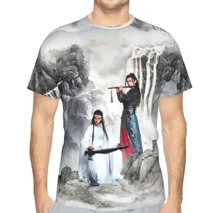 Sublimation chemises 100% Polyester coton hommes vêtements taille blanc Polyester t-shirts pour Sublimation t-shirts plaine personnalisé - Product Image 1