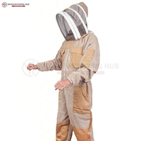 Costume d'apiculture avec capuche de voile d'escrime vêtements de protection du corps complet coton respirant conception unisexe pour une utilisation en plein air du rucher