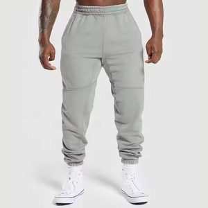 2024 personnalisé ourlet ouvert surdimensionné pantalons de survêtement hommes coton ample jogging hommes éponge gris baggy jogger - Product Image 4