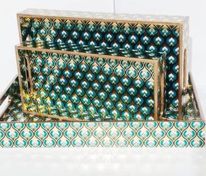 Increíble diseño de madera colorido impreso bandeja de servicio de alta calidad y diseño único uso para restaurante - Product Image 1