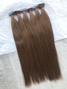 Cinta suave de color liso sin procesar, cabello humano liso Remy, cutícula virgen, 100% sin procesar, n. ° 6 - Product Image 2