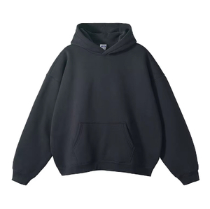 Sudadera con Capucha de Felpa para Hombre, Corte Regular, Diseño Sólido, 100% Algodón, con Bolsillo, Tallas Grandes, Informal, Transpirable - Product Image 3