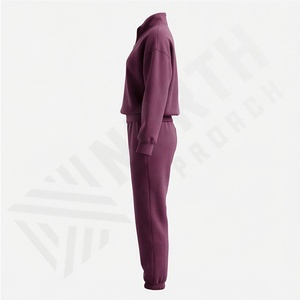 Conjunto Deportivo de Dos Piezas para Mujer, Invierno 2025, con Capucha, Casual, de Alta Calidad, Color Sólido, Sudadera y Pantalones Jogger, Personalizable - Product Image 3