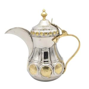 กาต้มน้ำกาแฟอัลเลาะห์หรูหราสีทองและสีเงินหม้อเสิร์ฟกาแฟระดับพรีเมียมสำหรับใช้ในบ้านสำนักงานคาเฟ่และแขก - Product Image 2