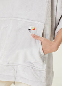 Sweat-shirt à capuche personnalisé pour l'hiver Sherpa polaire en flanelle Sweat-shirt à capuche taille unique Designs de logo Couverture à capuche - Product Image 3