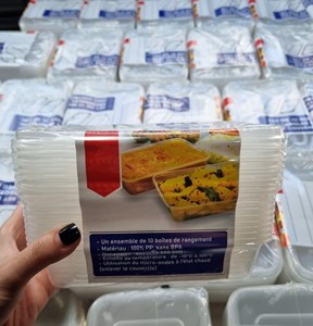 Contenants alimentaires en plastique jetables rectangulaires avec couvercles 550ml 650ml 750ml 1000ml Boîtes à lunch à emporter Boîtes de rangement alimentaire - Product Image 1
