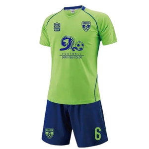 Venta al por mayor kits de fútbol de manga corta transpirable diseño personalizado patrón fútbol Jersey ropa deportiva Jersey al por mayor fútbol personalizado - Product Image 2