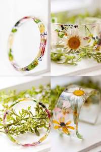 GENERACIÓN de joyería fina, pulseras y brazaletes finos, cadena fina y pulseras de eslabones, brazalete de flores de resina acrílica, joyería para - Product Image 5