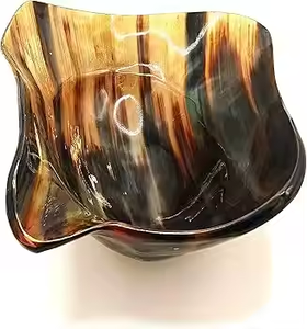 Cuenco respetuoso con el medio ambiente, cuenco duradero para el hogar, jepenese y exhibición de mesa, cubiertos, ensaladera con cuerno de búfalo, artesanías de media luna - Product Image 2