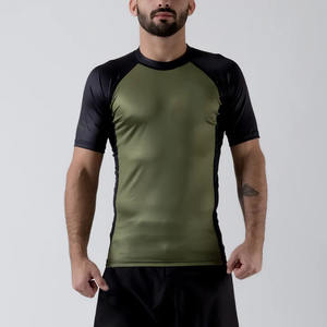 Slim Fit hommes Compression t-shirt décontracté été mode & Fitness Gym vêtements porter hommes à manches courtes éruptions cutanées hommes - Product Image 1