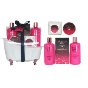 Set per la Cura della Pelle Glisten & Glow, Crema per il Corpo in Confezione Vasca da Bagno Rosa - Product Image 2