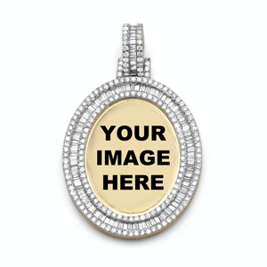 Colgante Unisex Iced Memory Plata 925 Diseño personalizado Baguette Diamante redondo Leb Grown Hip Hop Street Fashion Artista personalizado - Product Image 4