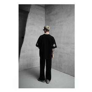 T-shirt imprimé oversize pour homme 100% coton tricoté Streetwear Vêtements de fitness Longueur longue Logo Grande taille Séchage rapide LORLI'S - Product Image 3