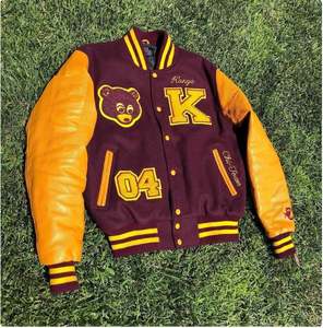 Chaqueta con letras personalizada, chaqueta con letras personalizadas Varsity, prendas de vestir personalizadas, chaqueta Bomber para hombre, logotipo bordado - Product Image 6