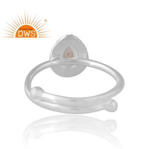 Nouveau modèle Design argent perle naturelle bague en pierres précieuses conception personnalisée bijoux pour femmes cadeau pour elle - Product Image 2