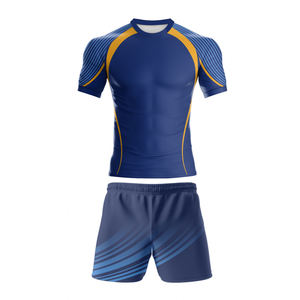 Ropa de equipo de Rugby sublimada, Camiseta corta transpirable y cómoda, diseño personalizado, logo y tamaño, color blanco y negro - Product Image 6