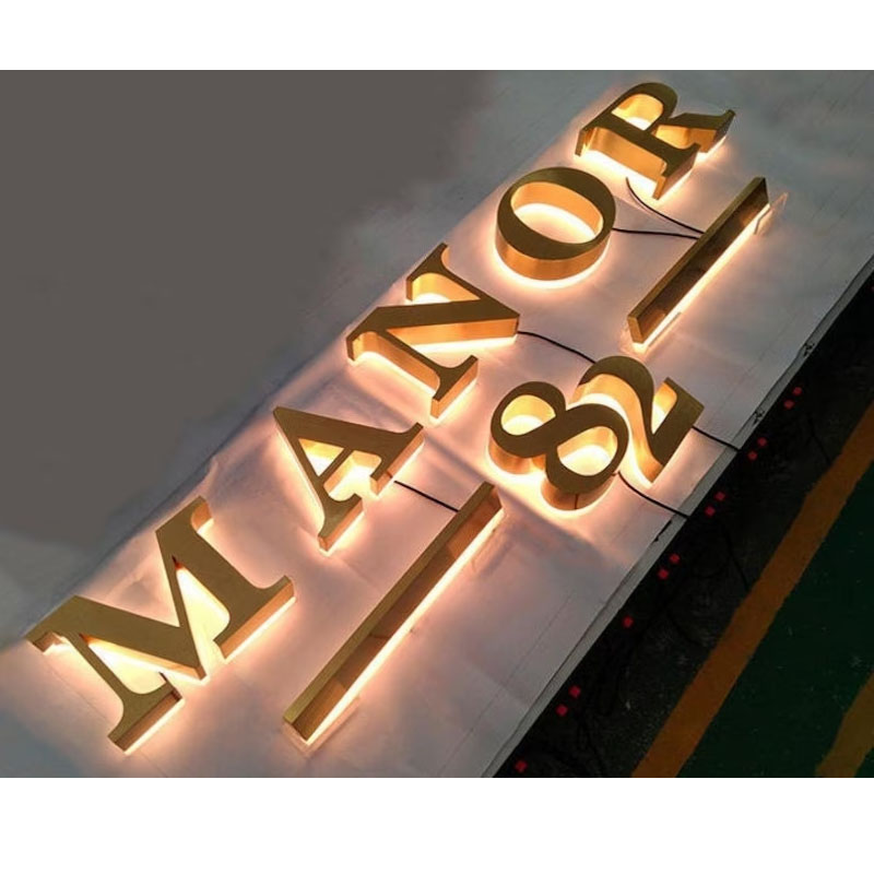 Индивидуальный знак для бизнеса и офиса, лазерная вырезка, 3D металлический логотип для бизнеса, буквы из нержавеющей стали, светодиодные буквы, вывеска, вывеска от производителя