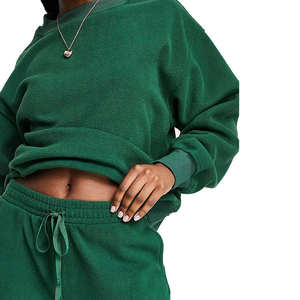Women's 2 Piece Drop Shoulder Sweatshirt & <b>Flare</b> <b>Trousers</b> Pant Windproof Sportswear Oversized Tracksuits Female - Product Image 5