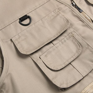 Nuevo Diseño de Otoño, Chaleco Cargo Informal de Lona sin Mangas, Multibolsillos, Secado Rápido, Transpirable, Hecho a Medida - Product Image 5