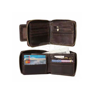 Portefeuille en cuir à fermeture éclair, design personnalisé, haute qualité, prix d'usine, vente chaude - Product Image 4