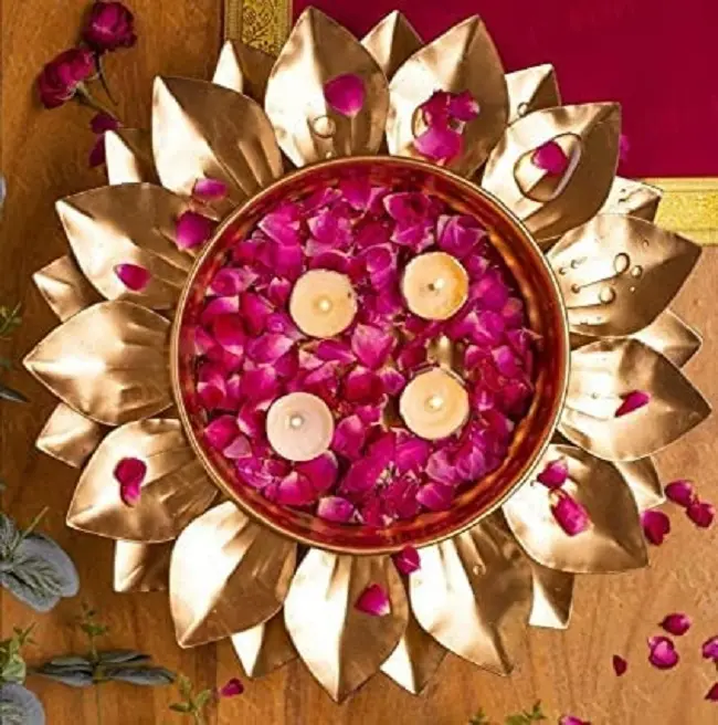 Bol artisanal décoratif Urli pour fleurs flottantes