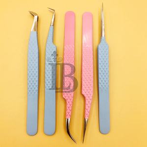 Pinzas para Extensión de Pestañas al por Mayor, Pinzas para Pestañas de Visón, Oferta con Logotipo, Calidad Premium, Acero Inoxidable de 90 Grados - Product Image 2