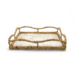 Bandeja Moderna de Nácar con Borde de Jacinto de Agua para Decoración del Hogar, Servir Alimentos, Procedente de Vietnam - Product Image 2