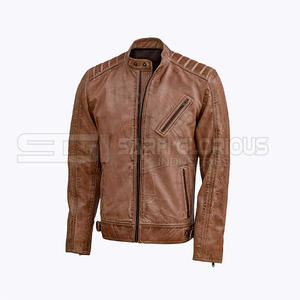 2025 veste en cuir de mode pour hommes au design élégant/100% veste en cuir véritable à bas prix - Product Image 6