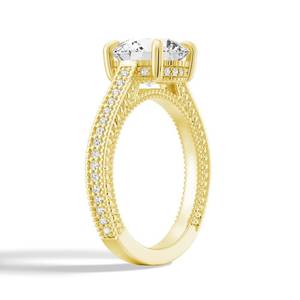Anillo de Halo con Diamante Moissanite de Corte Redondo, Plata de Ley Oculta, Único y Elegante - Product Image 2