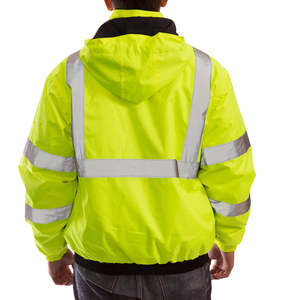 Chaqueta de Invierno para Exteriores, Cortavientos, con Franjas Reflectantes, Logotipo Personalizado, Chaqueta con Capucha Afelpada y Gruesa - Product Image 3