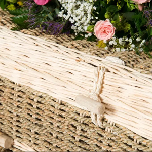 Ataúd de algas marinas tejido a mano británico, ataúd funerario biodegradable respetuoso con el medio ambiente, fabricante de confianza de Vietnam - Product Image 3