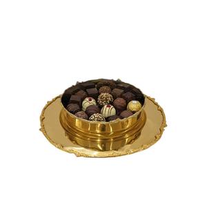 Tazón de Servir de Metal Dorado Hecho a Mano con Soporte de Rama de Hojas, Elegante Tazón Decorativo para Chocolate para Decoración del Hogar y Bodas en Oferta - Product Image 3
